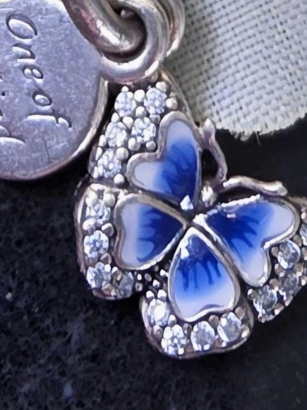 Pandora Blue Butterfly One of a Kind Dangle Charm 790757C01